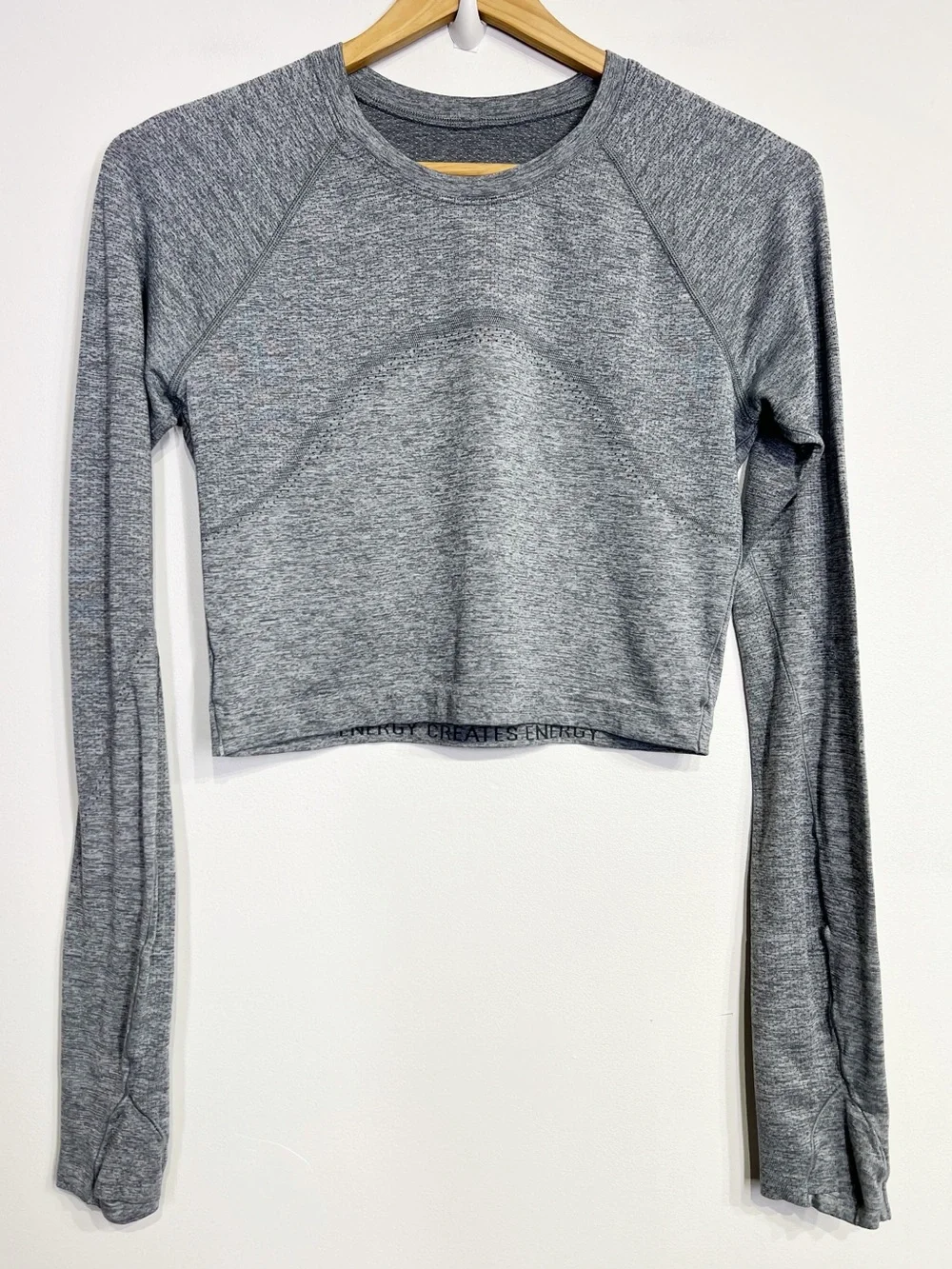 Lululemon Swiftly Tech Cropped Long-Sleeve Shirt 2.0 Slate / White